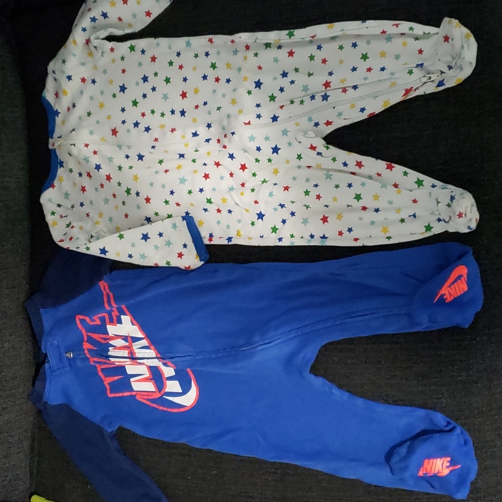 Baby boy footed sleepers